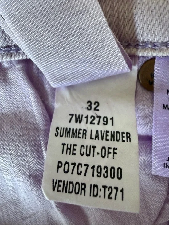 Lucky Brand The Cut Off Denim Shorts -Sz 14 -Lavender Purple - Picture 7 of 14